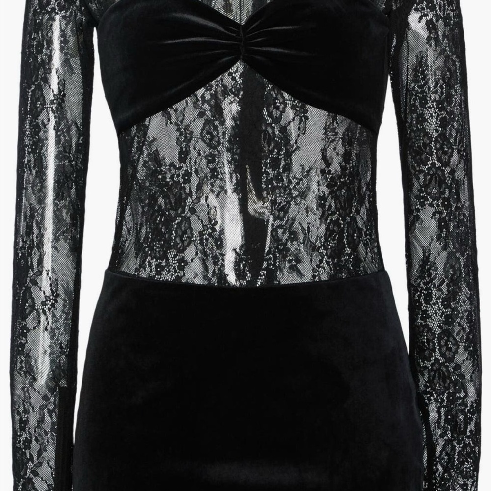 Retrofete Brigett Velvet Lace Dress - Picture 4 of 8